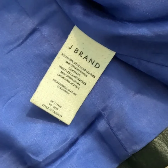 J Brand 100% Lamb Leather Biker Jacket - Picture 7 of 9